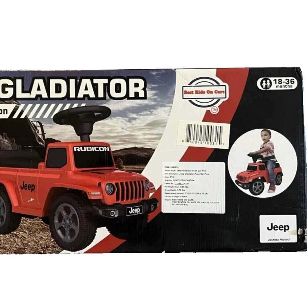 NEW Jeep Rubicon Gladiator Foot to Floor Ride-On - Pink